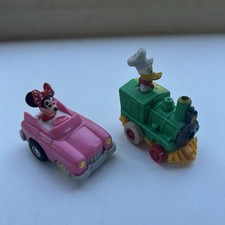 Vintage 1980s Disney Pull Back Cars Minnie Mouse Donald Duck McDonalds Toys picture