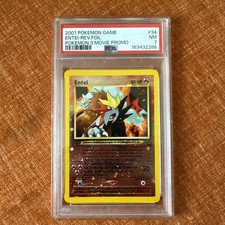 2000 POKEMON NEO 2 PROMO REVERSE FOIL #34 ENTEI PSA 7 picture