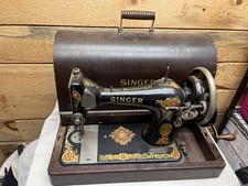 Antique Singer Sewing Machine 1926 Red-Eye Decals Hand Crank AA932216 Model 128 picture