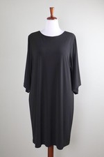 CHICO'S NWT $119 Slinky Stretch Solid Black Kimono Dress Size 3 US 16 / 18 / XL picture