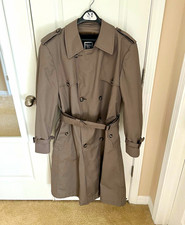 Vintage Christian Dior Monsieur Double-Breasted Trench Coat w/ Belt - Taupe picture