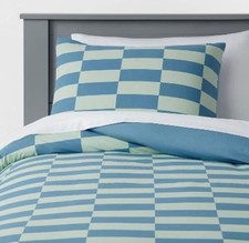 Pillowfort Kids' Bedding Comforter Set Checkers Cotton OEKO-TEX Twin picture