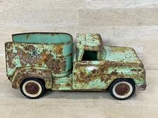 Tonka Vintage Cement Mixer Truck 13.5 In Length Green Whitewall Tires For Parts picture
