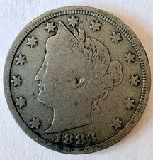 Antique 1883 V Nickel Liberty 5C Coin - No CENTS    (K) picture