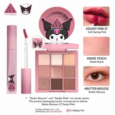 KUROMI STYLENANDA 3CE EYESHADOW PALETTE LIQUID LIPSTICK BLUSH GIFT SET picture