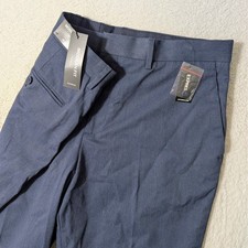 NEW Express Producer Pants Mens 36/32 Navy Blue Modern Fit Straight Leg Stretch picture
