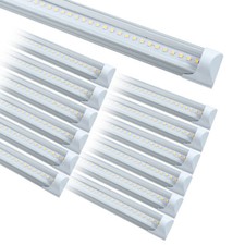 12 Pack T8 4FT LED Shop Light Linkable Ceiling Tube Fixture 24W 6000K Clear picture