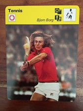 1977-79 Sportscaster Bjorn Borg Sweden TENNIS 09-21 - Geneva B back picture