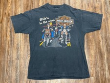 Vintage 1986 Harley Davidson T Shirt XL Ride'n In The Wind Santa Ana Cali picture