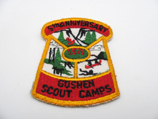 VINTAGE 1971 BOY SCOUTS 5TH ANNIVERSARY GOSHEN SCOUT CAMPS PATCH (USED) picture