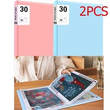 2PCS Blue Pink Folder Photo A3 Diamond Painting Storage Book for Art Portfolio picture