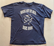 Sick of It All Vintage 1986 Short Sleeve Black All Size T-Shirt picture