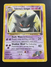 Sabrina's Gengar 29/132 Gym Challenge Non Holo DAMAGED SEE PHOTOS picture