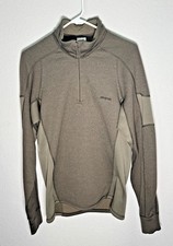 Patagonia Stretch Velocity 1/4 Zip Fleece Mens Medium Army Green picture