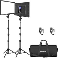 NEEWER LED Video Lighting Kit with Light Stand 2-Pack 384 LED Soft Video Light picture