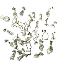 Beadalon Silver Tone PINCH BAIL KIT CONTAINS 42 PIECES TOTAL picture