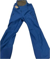 Men's Patagonia Powder Town Snow Bibs Clement Blue Medium Bib RECCO Reflector picture