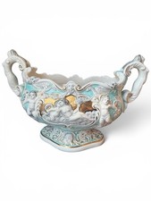 Rare VTG Ardalt Capodimonte Mermaid Cherub Italian Porcelain Centerpiece Display picture