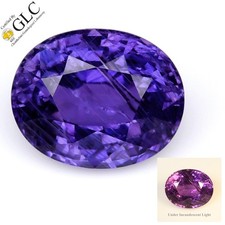 💎GLC CERTIFIED 4.33ct Oval Natural Color Change Sapphire - Unheated, Africa Gem picture
