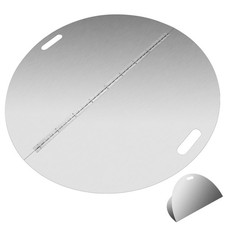 40 Inch Round Fire Pit Cover, 304 Stainless Steel, Silver, Water Resistant picture