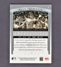 2003 DONRUSS TIMELESS TREASURES BLANK FRONT VARIATION NO SERIAL #3 ALAN TRAMMELL picture