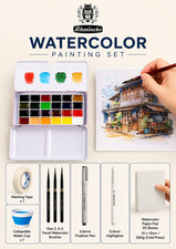 24-Color Schmincke Watercolor(1ml) Travel Set with Brushes & Accessories picture
