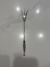 Antique Gorham Whiting Sterling Silver Ornate Twist and Hollow 9” Lettuce Fork picture