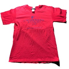Universal Studios Hollywood Theme Park T Shirt MED Red USA Holiday VTG 90’s NOS picture