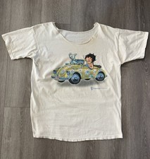 Rare Vintage 1998 Betty Boop Volkswagen Reconstructed Off The Shoulder Tshirt L picture