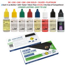 Gold Silver Platinum Testing Kit - Test 9K 10K 12K 14k 18K 22K 999 925 Sterling picture