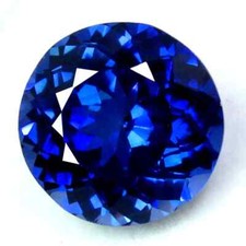 40 Ct Natural Blue Sapphire Flawless Round Cut Certified Rare Loose Gemstone picture