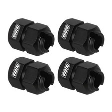 INJORA Thickness 9mm(+5mm) Brass Wheel Hex with Nuts for TRX4M Small, Black picture