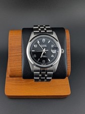 Tudor Prince Date 74000 34mm Rare Black Arabic Dial picture