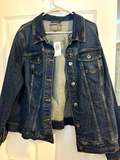 Torrid Blue Denim Trucker Jacket Women’s Plus 3X Button Front Pockets picture