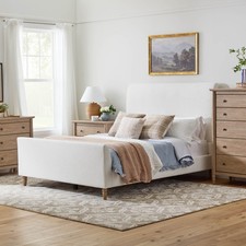 My Texas House Flynn Boucle Platform Bed, Queen, Cream picture