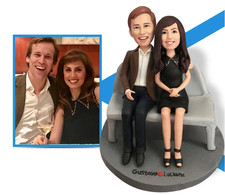 Custom Handmade Clay Sculpture; customizable with photo, clothes, and pose. picture