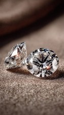 Pair Of Loose CVD Lab-Grown Diamond 4 Ct Round 10.4 mm Color D - Certified picture