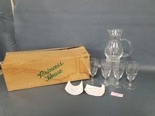 VTG Princess House Heritage Etched Glass Collection Set of 5 Pitcher, Glasses picture
