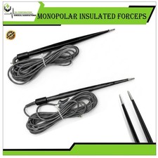 Lot of 2X Monopolar Insulated Forceps 21cm High Quality picture