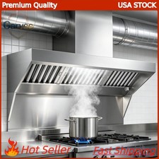 5/6/7FT Commercial Exhaust Hood 3 Detachable U-Shaped Oil Filters Stainless Unit picture