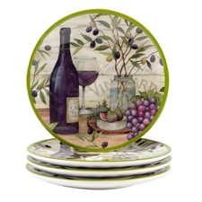 Certified International Meadow Brook Vineyard Canape Plates, 6