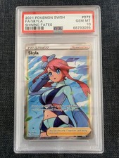 Pokémon TCG Skyla Full Art Holo  - 072/072 Shining Fates - PSA 10 picture