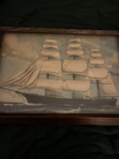 Rare Vintage Gordon Grant Flying Cloud Shadowbox   framed by Cove Craft  N.Y. picture