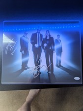 x files mulder and skinner jsa certified autographed picture. picture