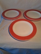 Vintage Pyrex Flamingo Pink Dinner Plates - 1952 - 56 Set of 6 Excellent picture