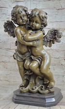 Celestial Delight Handmade Bronze Sculpture Depicting Twin Brothers Puti picture