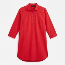 Pomander Place by Tuckernuck Poppy Red Polly Dress size Small Long Sleeve Shift picture