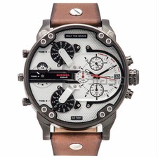 Diesel DZ7394 Mr Daddy 2.0 Chronograph Brown Leather Strap Watch 57mm picture