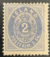 ICELAND 1873 1A * FLAWLESS (H3368 picture