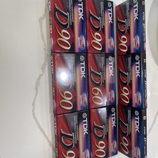 Lot of 9 Vintage TDK D90 Blank Cassette Tapes High Output MADE IN JAPAN Sealed picture
